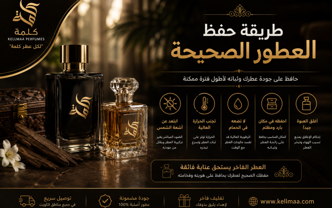 طريقة حفظ العطور الصحيحة | كلمة للعطور